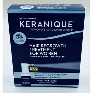 Keranique Hair Regrowth Treatment 2% Minoxidil 3-pack -Exp. 04/24 Sealed